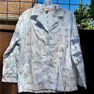 Victoria's Secret Light Blue Cloud Print Top